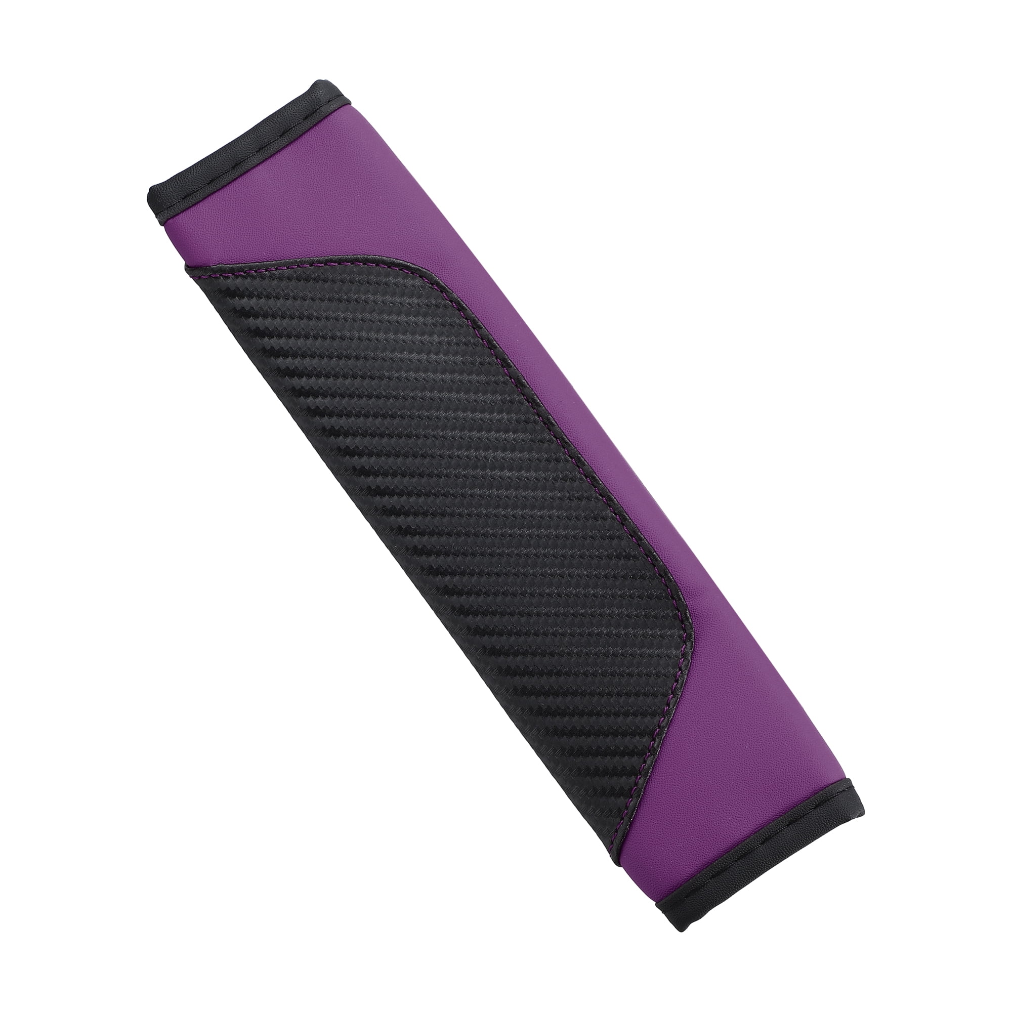 Unique Bargains 1 Pc Black Purple Car Seat Belt Cover Universal Carbon