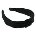 thumbnail image 1 of Unique Bargains 1 Pc Bling Pearl Knotted Headband Hairband for Women Black 1.18 Inch Wide, 1 of 7