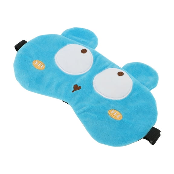 Unique Bargains 1 Pc Blue Cartoon Bears Sleep Mask Soft Eye Shade Cover for Travel