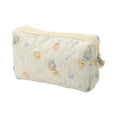 thumbnail image 1 of Unique Bargains 1 Pc Blue Skirt Rabbit Makeup Bag for Travel Beige Cotton, 1 of 5