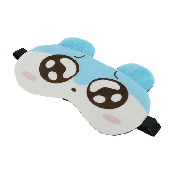 Unique Bargains 1 Pc Blue White Cartoon Big Eyes Sleep Mask Soft Eye Shade Cover for Travel for Rest
