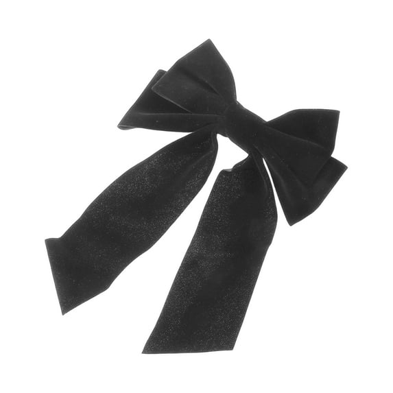 Unique Bargains 1 Pc Bow Duckbill Hair Clips Hairdo Clip Black
