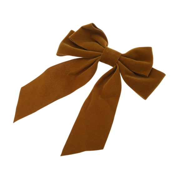 Unique Bargains 1 Pc Bow Duckbill Hair Clips Hairdo Clip Brown