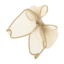 Unique Bargains 1 Pc Bow Ribbon Duckbill Hair Clips Coffee Color