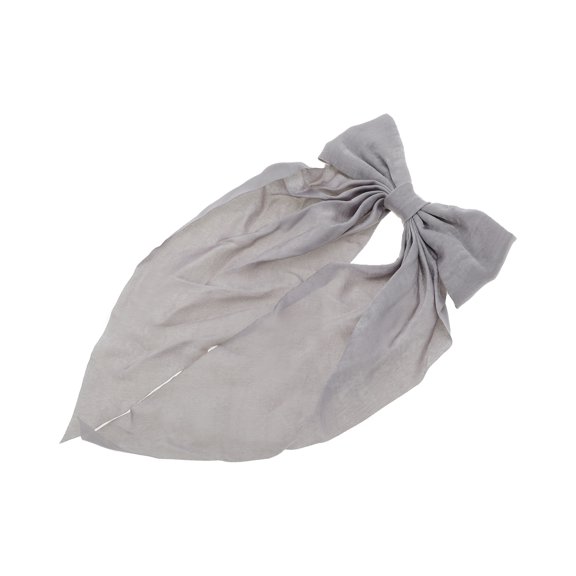 Unique Bargains 1 Pc Bow Ribbon Duckbill Hair Clips Hairdo Clip Gray