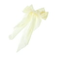 thumbnail image 1 of Unique Bargains 1 Pc Bow Ribbon French Barrette Hair Clips Hairdo Clip Beige, 1 of 5