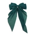 thumbnail image 1 of Unique Bargains 1 Pc Bow Ribbon French Barrette Hair Clips for Home Blackish Green, 1 of 5