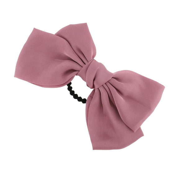 Unique Bargains 1 Pc Bowknot Hair Rope Hair Scrunchies for Women for Girls Pink