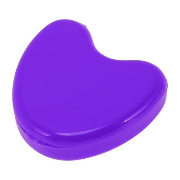 Unique Bargains 1 Pc Braces Box Heart Braces Storage Box Purple