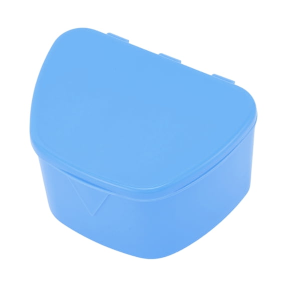Unique Bargains 1 Pc Braces Box Portable Denture Cases Blue