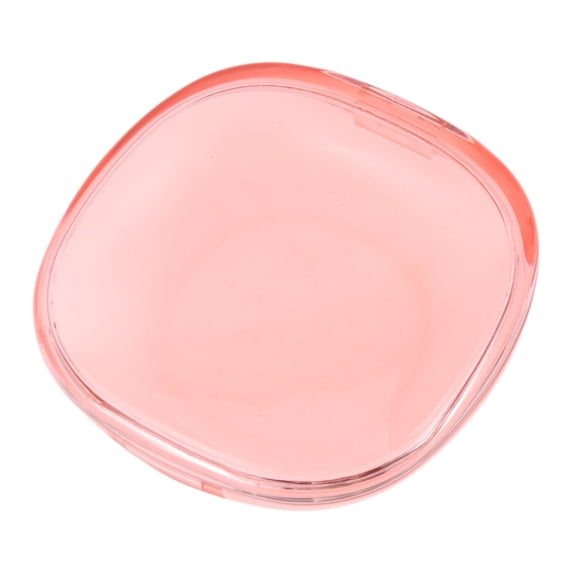 Unique Bargains 1 Pc Braces Box Portable Denture Cases Transparent Pink