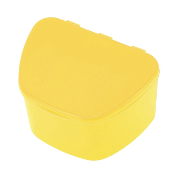 Unique Bargains 1 Pc Braces Box Portable Denture Cases Yellow