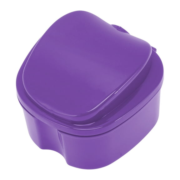 Unique Bargains 1 Pc Braces Box with Strainer Portable Braces Storage Box Purple