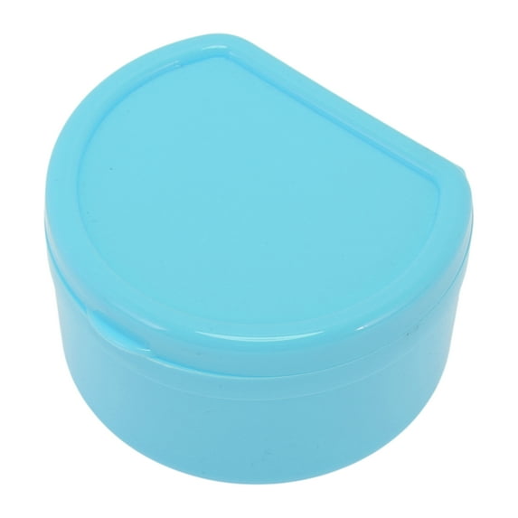 Unique Bargains 1 Pc Braces Box with Strainer Reusable Braces Storage Box Light Blue