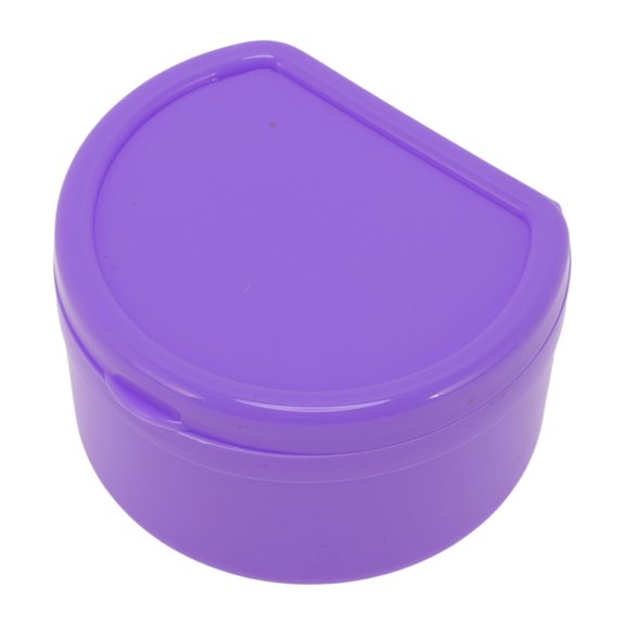 Unique Bargains 1 Pc Braces Box with Strainer Reusable Braces Storage Box Purple