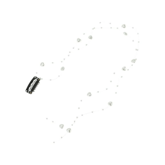 Unique Bargains 1 Pc Braided Hair Chain Heart Braid Hair Accessories for Women White