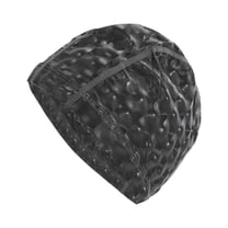 Unique Bargains 1 Pc Breathable Cube Pattern Swimming Cap Black