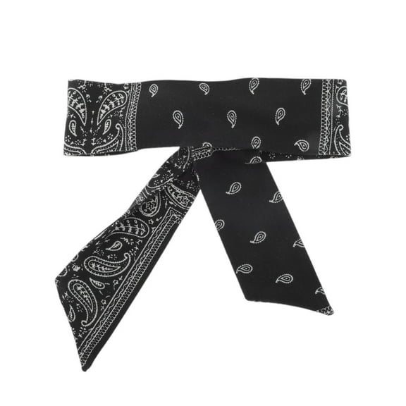 Unique Bargains 1 Pc Breathable Headband Paisley Headband for Sport Black