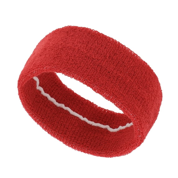 Unique Bargains 1 Pc Breathable Headband Solid Color Headband for Sport Red