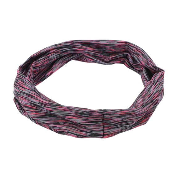 Unique Bargains 1 Pc Breathable Headband for Yoga Black Pink