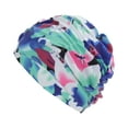 thumbnail image 1 of Unique Bargains 1 Pc Breathable Ink Style Swimming Cap Blue Pink, 1 of 6