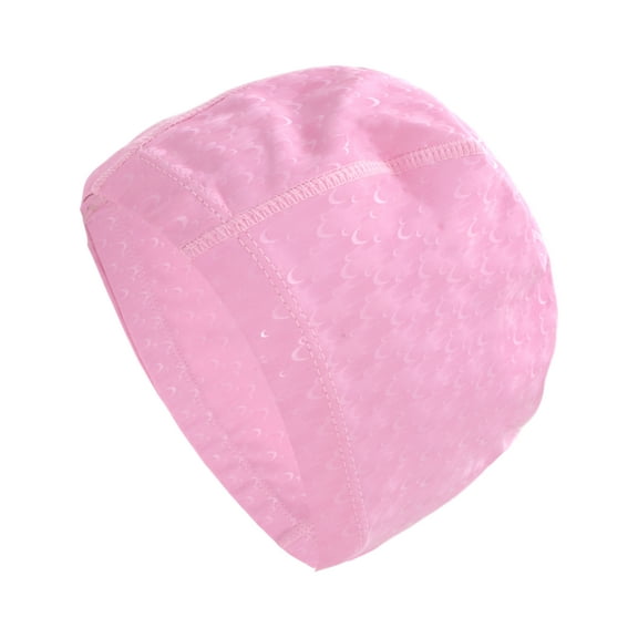 Unique Bargains 1 Pc Breathable Pleated style Swimming Cap Pink