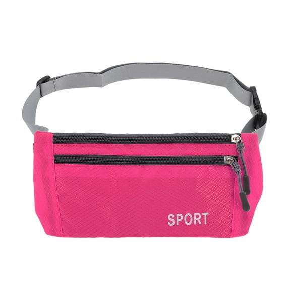 Unique Bargains 1 Pc Breathable Running Belt Diamond Fanny Pack for Sports to Carry Phone Keys Rose Red