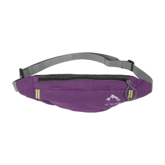 Unique Bargains 1 Pc Breathable Running Belt Night Running Fanny Pack for Sports to Carry Phone Keys Purple