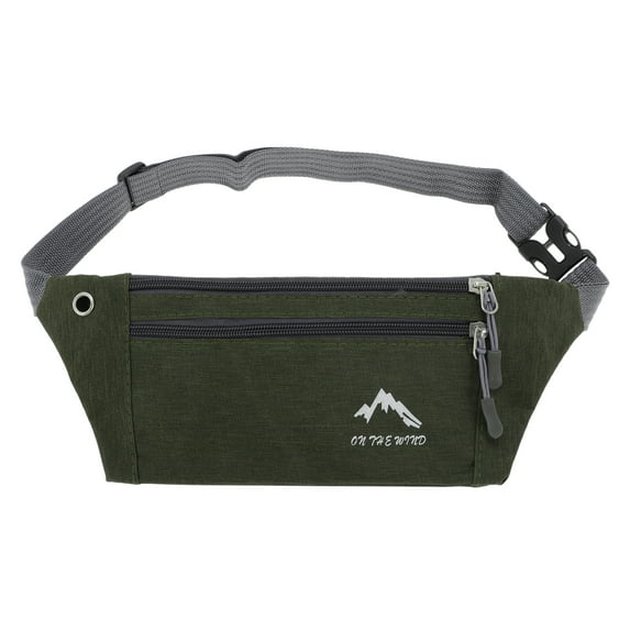 Unique Bargains 1 Pc Breathable Running Belt Pure Color Fanny Pack for Sports to Carry Phone Keys Green