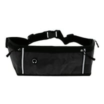 Unique Bargains 1 Pc Breathable Running Belt Thin Fanny Pack for Sports to Carry Phone Keys Black