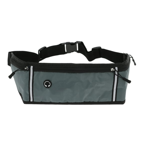 Unique Bargains 1 Pc Breathable Running Belt Thin Fanny Pack for Sports to Carry Phone Keys Gray