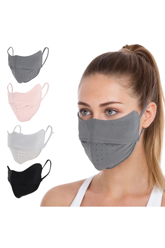 1 Pc Breathable Sunscreen Mask Dark Gray Nylon