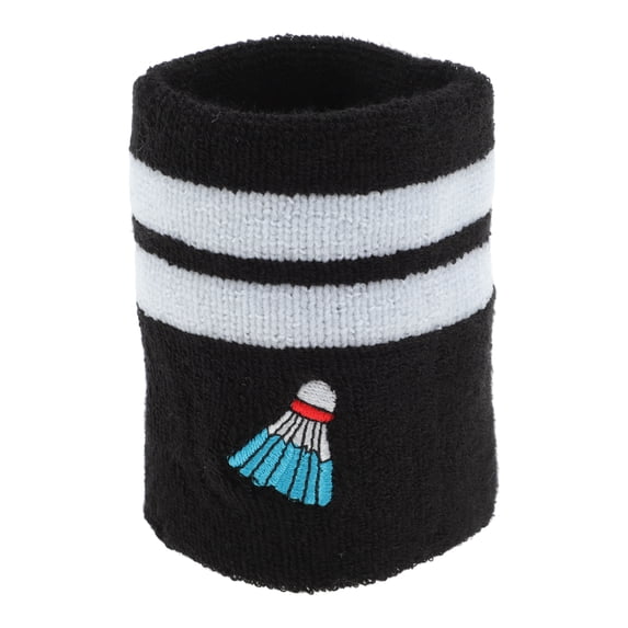Unique Bargains 1 Pc Breathable Wristbands Comfortable Sports Wristband Badminton Black White