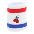 thumbnail image 1 of Unique Bargains 1 Pc Breathable Wristbands Comfortable Sports Wristband Badminton White Blue Red, 1 of 6