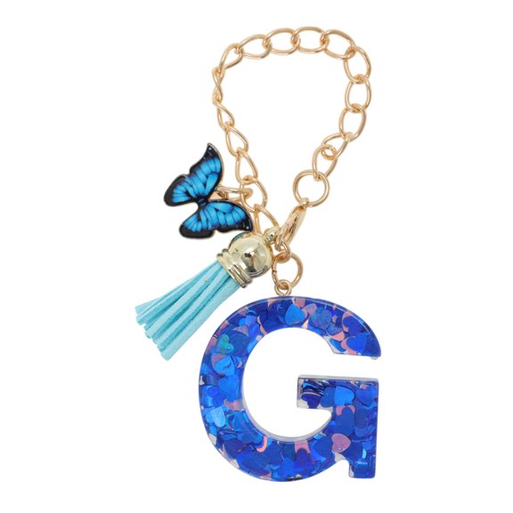 Unique Bargains 1 Pc Butterfly Letter G Water Cup Pendant for Office Blue Alloy Plastic
