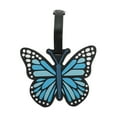 thumbnail image 1 of Unique Bargains 1 Pc Butterfly Luggage Tag for Travelling Blue Soft Rubber, 1 of 5
