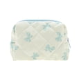 thumbnail image 1 of Unique Bargains 1 Pc Butterfly Pattern Makeup Bag for Travel Vacation Blue Beige Polyester, 1 of 5