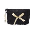thumbnail image 1 of Unique Bargains 1 Pc Butterfly Pendant Lace Bow Makeup Bag Black Polyester, 1 of 6