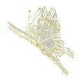 thumbnail image 1 of Unique Bargains 1 Pc Butterfly Rhinestones Hair Clips for Home Gold Tone, 1 of 5
