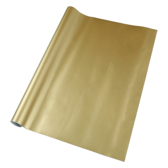 Unique Bargains 1 Pc Car Wrap Film Vinyl Wrap Cover Universal Car Protective Exterior Interior Matte Gold Tone 45x152cm/1.5ft x 5ft