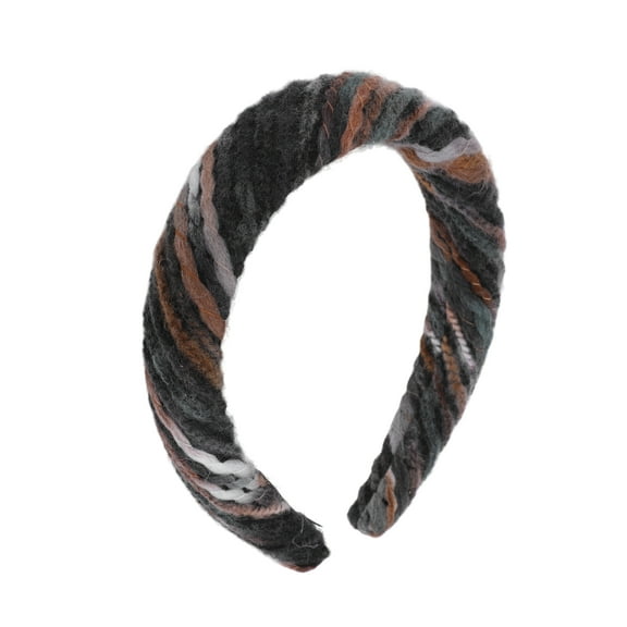 Unique Bargains 1 Pc Caramel Maillard Rainbow Braided Headbands Black Brown