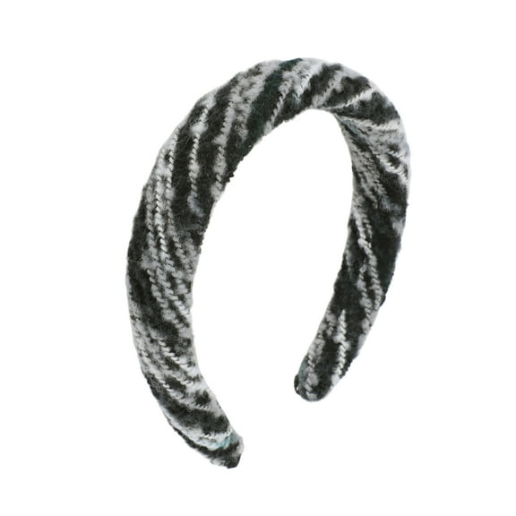 Unique Bargains 1 Pc Caramel Maillard Rainbow Braided Headbands Black White