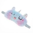 thumbnail image 1 of Unique Bargains 1 Pc Cartoon Eyes Sleep Mask Soft Eye Shade Cover for Rest for Travel for Nap Light Blue Purple, 1 of 6