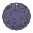 thumbnail image 1 of Unique Bargains 1 Pc Carved Flower Silicone Coaster Blue, 1 of 5