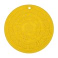 thumbnail image 1 of Unique Bargains 1 Pc Carved Flower Silicone Coaster Yellow, 1 of 5