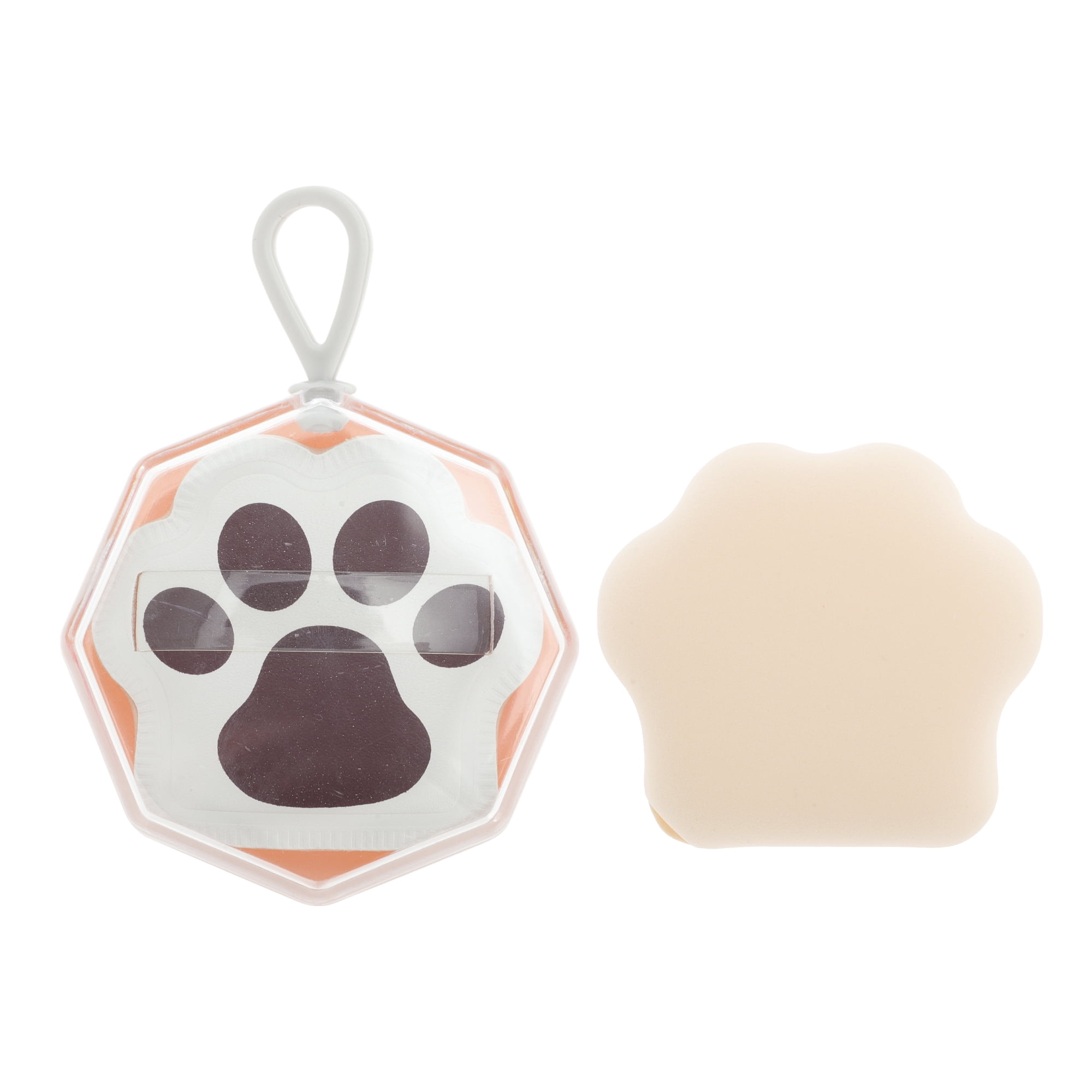 Unique Bargains 1 Pc Cat Paw Shaped Puff for Travel Makeup Application Brown
