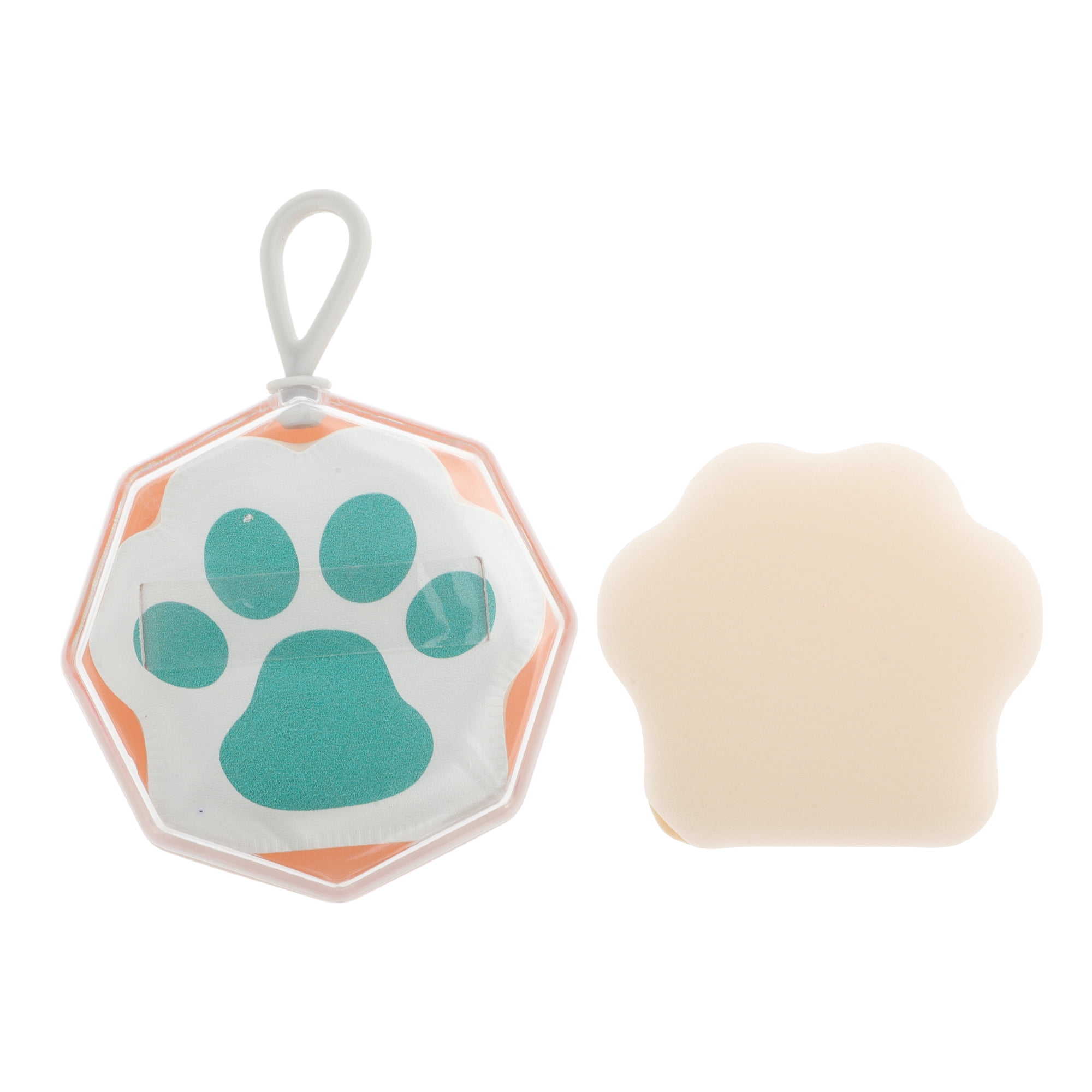 Unique Bargains 1 Pc Cat Paw Shaped Puff for Travel Makeup Application Green