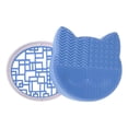 thumbnail image 1 of Unique Bargains 1 Pc Cat Shape Makeup Brush Storage Cleaner Blue, 1 of 6