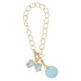 thumbnail image 1 of Unique Bargains 1 Pc Chain Bow Letter A Water Cup Pendant for Travelling Blue Alloy, 1 of 5