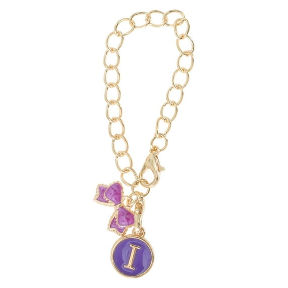 Unique Bargains 1 Pc Chain Bow Letter I Water Cup Pendant for Travelling Purple Alloy